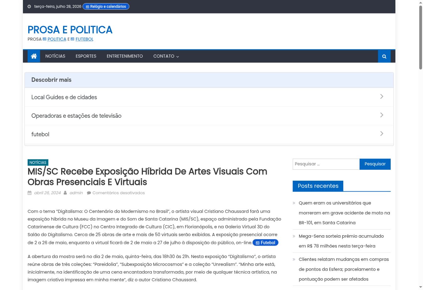Prosa & Política — MIS/SC hosts a hybrid visual-arts exhibition